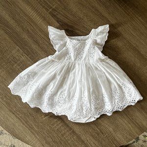 NWT Baby GAP white eyelet dress 0-3M